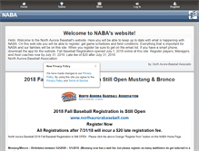 Tablet Screenshot of northaurorabaseball.com